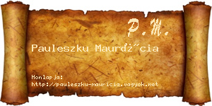 Pauleszku Maurícia névjegykártya
